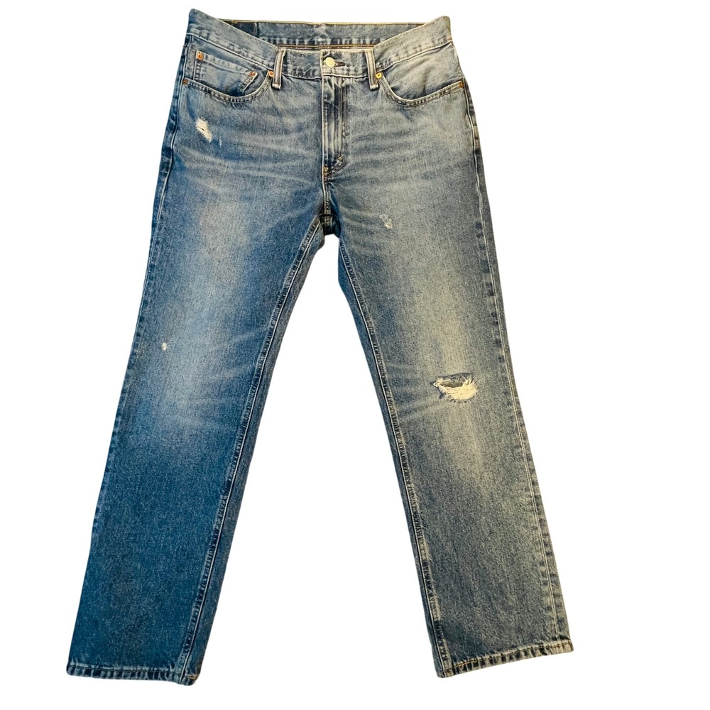 Levi's Jeans Mens 34 Blue 541 Athletic Taper Distressed Denim Pants